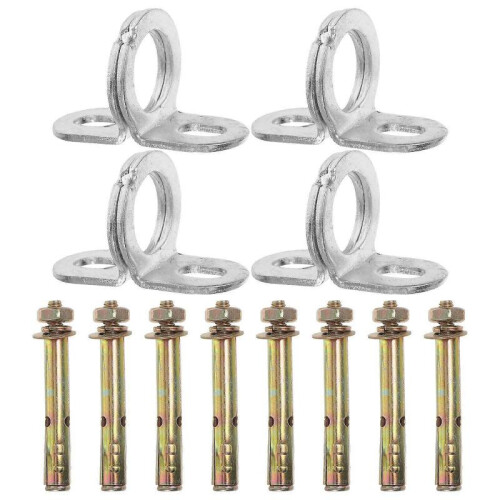 Pad Eye Plate Round Metal Hooks Heavy Duty Fix Heavy Objects Ceiling 4Pcs 1