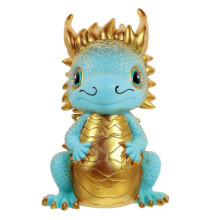 Coin Container Dragon Saving Bank Home Office Golden Medium Size Coin Storage 1Pcs