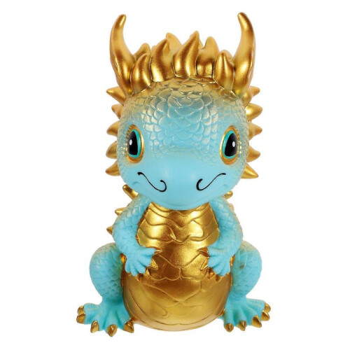 Coin Container Dragon Saving Bank Home Office Golden Medium Size Coin Storage 1Pcs 1