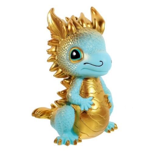 Coin Container Dragon Saving Bank Home Office Golden Medium Size Coin Storage 1Pcs 2