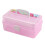 Multi-Functional Storage Box Portable Organizer for Brushes Pink 33 X 20 X 14.5Cm 1Pcs 1