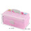Multi-Functional Storage Box Portable Organizer for Brushes Pink 33 X 20 X 14.5Cm 1Pcs 2