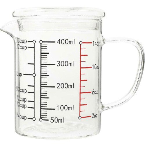 Coffee Measuring Cup with Handle High-Grade Glass for Restaurant 1Pack