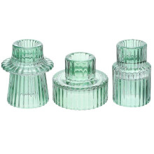 Decorative Candlestick Holder Glass Candlestick Holders Table Centerpiece for Date Night Living Room Decor 3Pcs