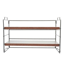 Multi-Function Storage Rack Desktop Organizer for Office Home Desk Brown 37X24X16.5CM Space-Saving 1Pc