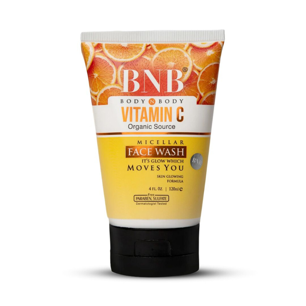 BNB Vitamin C Face Wash 120ml | Removes impurities & Excess Oil | Radiant, Healthy Glowing Skin | Antioxidants Cleanser
