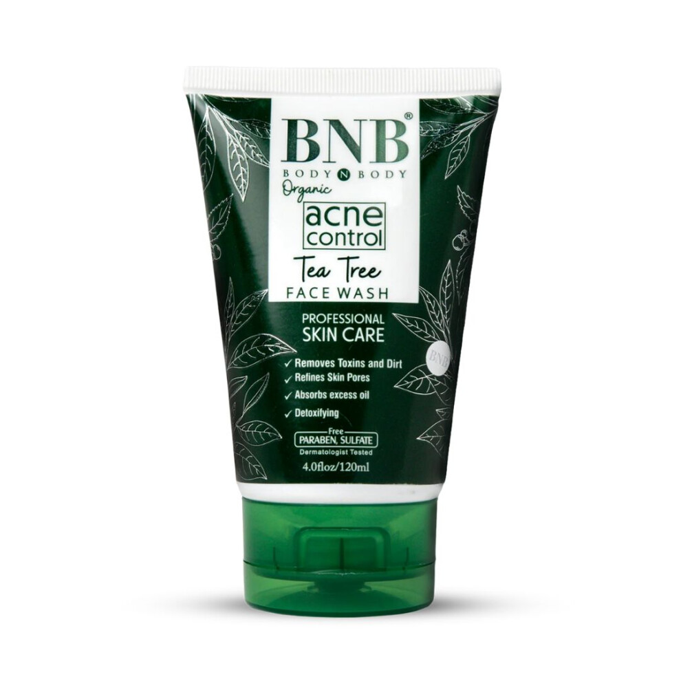 BNB Acne Control Tea Tree Face Wash 120ml | Fights Acne & Prevents Breakouts | Cleanses Pores & Removes Impurities | Reduces inflammation