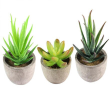 Faux Bonsai Home Decor Item for Room 7x6.5x6.5cm 3Pcs