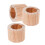 Wooden Flower Pot Balcony Decor Round Shape Khaki 3Pack 3
