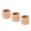 Wooden Flower Pot Balcony Decor Round Shape Khaki 3Pack 5
