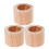 Wooden Flower Pot Balcony Decor Round Shape Khaki 3Pack 2