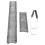 Craft Vinyl Roll Storage Bag Multi Compartment Organization Hanging Storage Grey 130x24.5x2.5cm 2