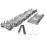 Craft Vinyl Roll Storage Bag Multi Compartment Organization Hanging Storage Grey 130x24.5x2.5cm 1