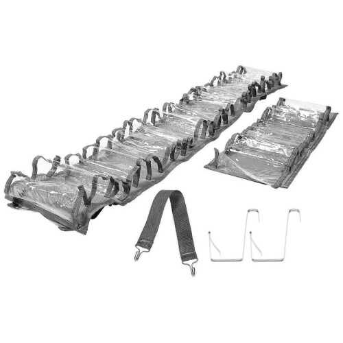 Craft Vinyl Roll Storage Bag Multi Compartment Organization Hanging Storage Grey 130x24.5x2.5cm