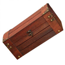 Decorative Wooden Box Vintage Style Trinket Storage Photography Prop 1Pcs