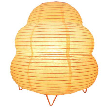 Rice Paper Lamp Japanese Style Floor Night Light E14 Socket Compatible Indoor Use 10.2X9.1X9.1in 1Pcs