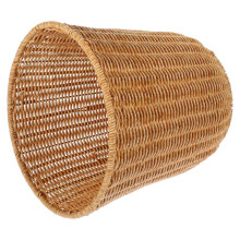Living Room Storage Basket Woven Basket PP Iron Cubic Shape Rustic Style Bathroom Kitchen Study Room 1Set