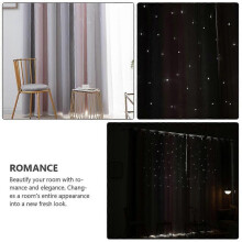Thermal Curtains Sun Block Darkening Window Curtains Gradient Color Double-Layer Grey 130X100cm 2Pcs