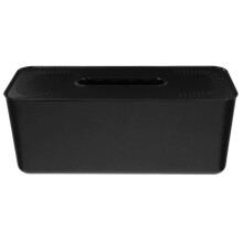 Socket Storage Box Wall Mounted Power Cord Management Box Office Workers Black 34.50X13.50X13.50CM Cable Organization 1Pack