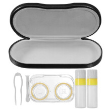 Travel Glasses Storage Box Portable Lense Case PU Flocking Cloth Storage 16.00X7.00X5.50CM 1 Set