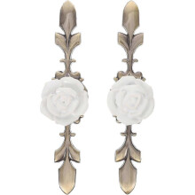 Closet Knobs Flower Shape Drawer Knob Cabinet Hardware Multi 17.00X4.00X3.70CM Replacement for Furniture 2Pcs