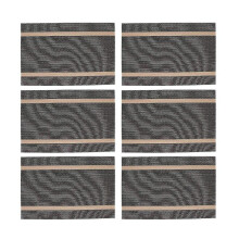 Heat-Resistant Dining Mat Nordic Style Decorative Table Mat for Home Accessory Brown 45X30X0.1CM 6Pcs