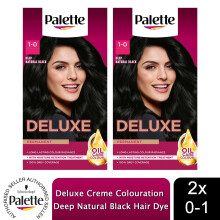 (1-0 Deep Natural Black) Palette Deluxe Creme Colouration Hair Dye