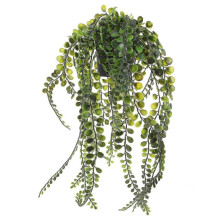 Room Decor Office Decor Artificial Hanging Rattan Plant Store Decor Green Drooping 46.00X20.00X20.00CM Easy to Maintain 2Pcs