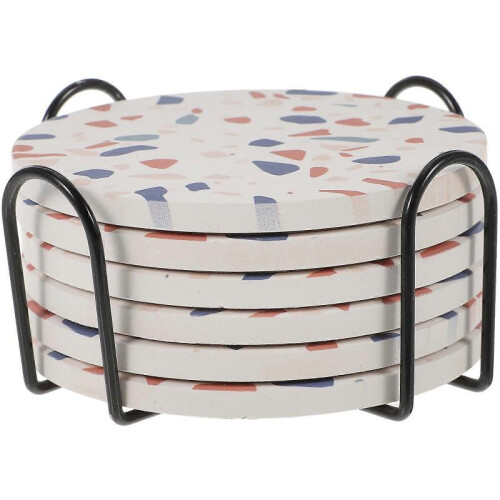 Decorative Cup Mat Absorbing Marble Pattern Coasters for Restaurant 2