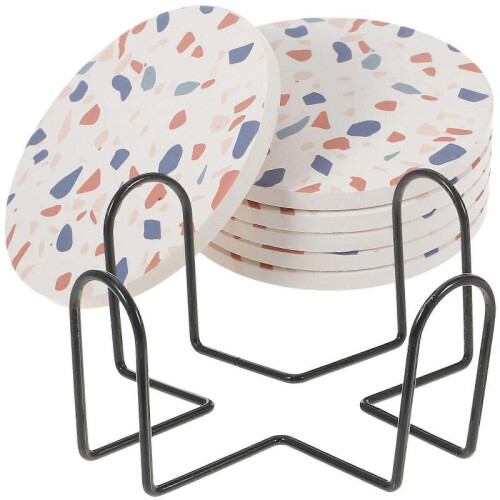 Decorative Cup Mat Absorbing Marble Pattern Coasters for Restaurant 1