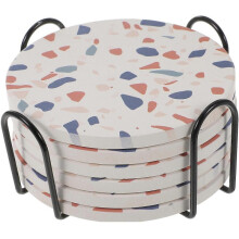 Decorative Cup Mat Absorbing Marble Pattern Coasters for Restaurant