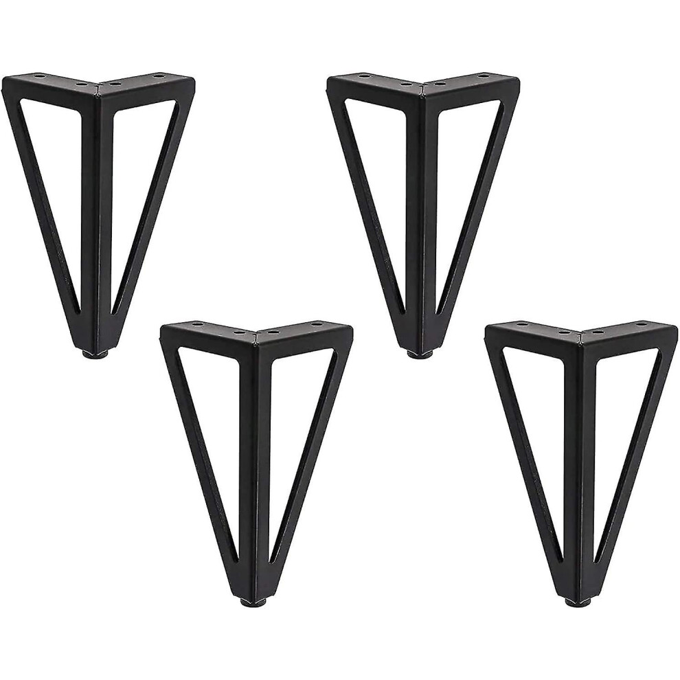 (As Show, One Size) 4Pcs Black Metal Table Legs Interchangeable Furniture Legs For Coffee Table/Tv/Sofa/Bed And Other Furniture Legs With Screws.(15Cm 4704245231422