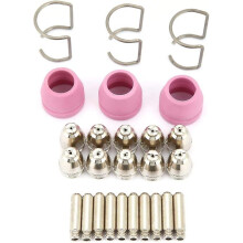 (As show, One size) 26pc/set Electrode Nozzle Kit Ag60 Sg55 Torch Electrode Nozzle Plasma Cutter Electrode Consumables