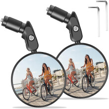 (As show, One size) Bike Mirrors, 2pcs Bike Rearview Mirror, Handlebar Bike Mirror, 360 Bicycle Mirrors, For Scooter, Mountain Road Bike (b)