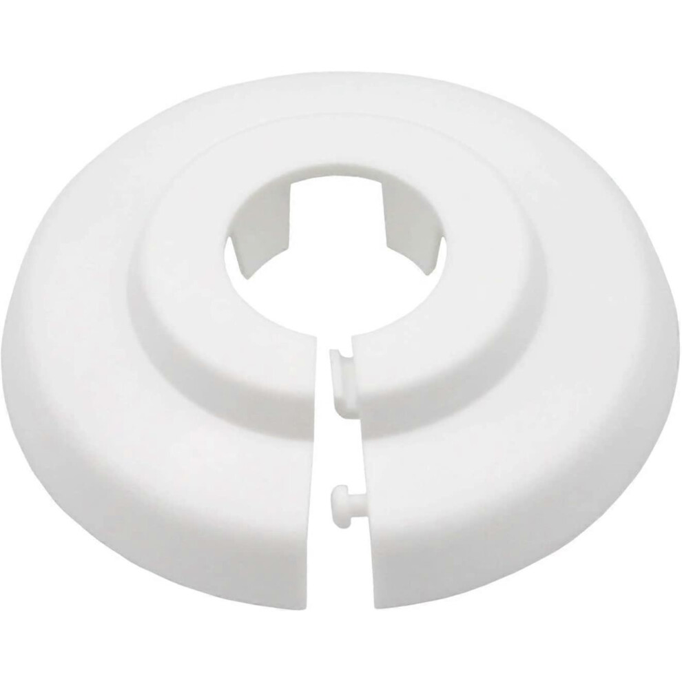 (As Show, One Size) 10 Pack Single Rosettes For Radiator Tubes, Heater Pipe Cover, Rosette, Ring, 13Mm, White Polypropylene (13Mm) 4704245200138