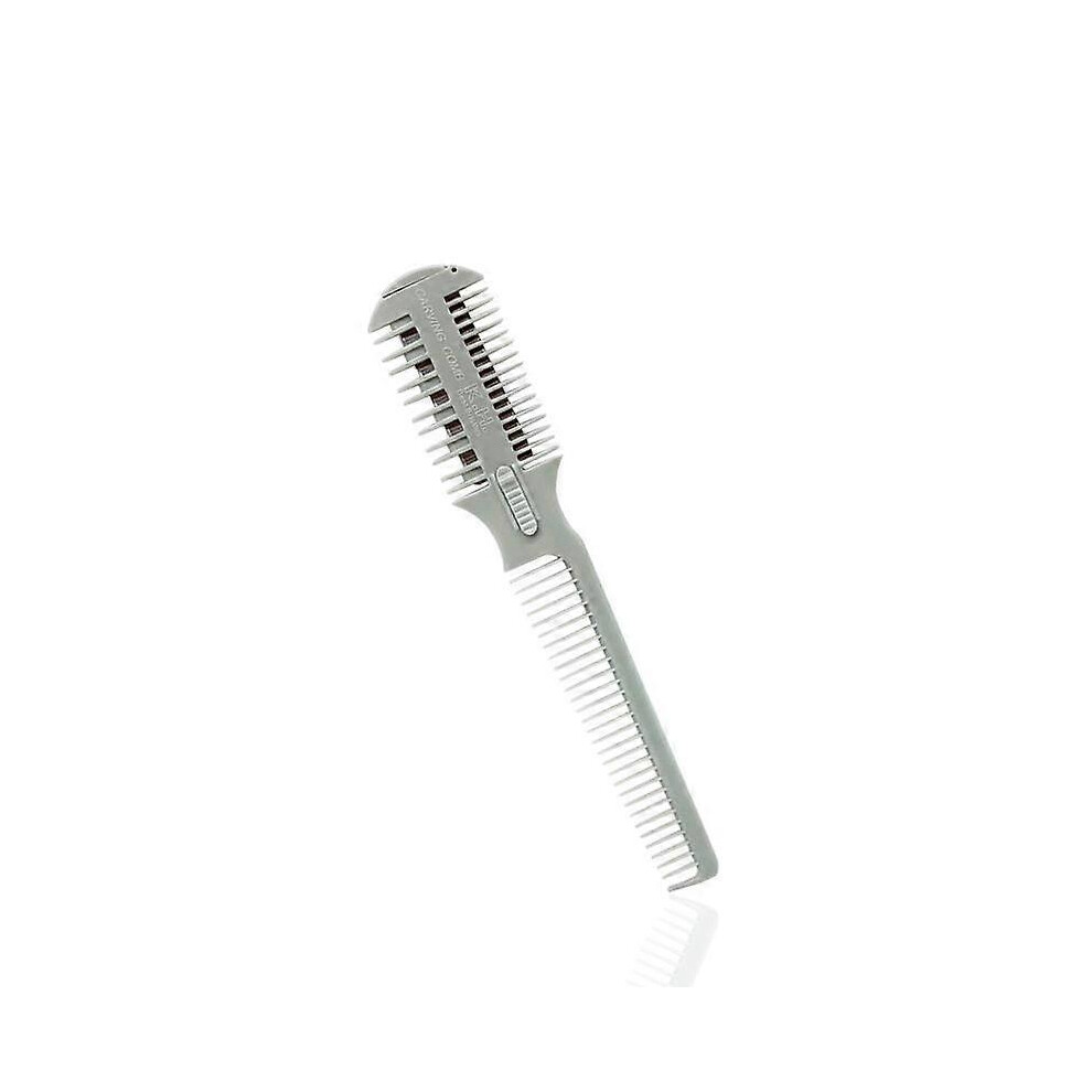 Unisex (As Show, One Size) Hair Cutter Comb,Shaper Hair Razor With Comb,Split Ends Hair Trimmer Styler,Double Edge Razor Bladessilver