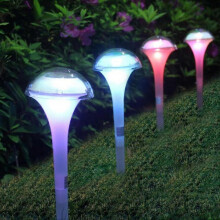 Solar Garden Decorations for Homeowners Patio 34 x 10 x 10cm Plastic Waterproof 6Pcs