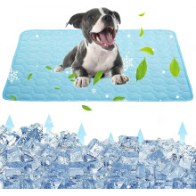 (As show, One size) Pet Cooling Mat - Ice Silk Blanket - For Cats, Beds, Kennels, Sofas, Car Seats, Floors