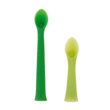 (As show, One size) Soft Tip Silicone Training Spoon for Baby Led Weaning 2pack