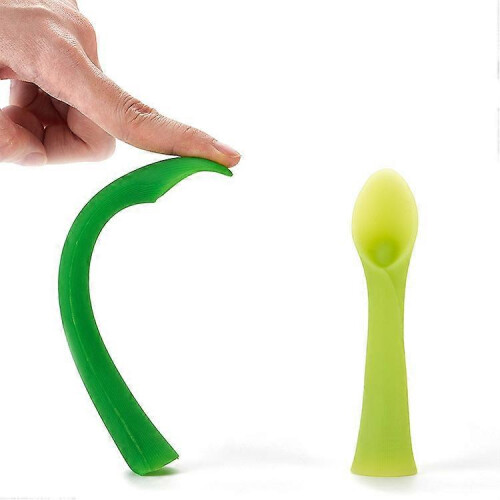 (As show, One size) Soft Tip Silicone Training Spoon for Baby Led Weaning 2pack 1