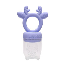 (As show, One size) Fresh Food Feeder Pacifier Food Grade Silicone Easy to Clean (Purple)