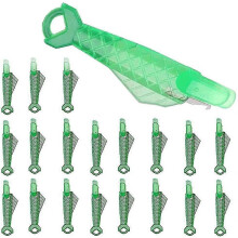 (As show, One size) 20 Pack Sewing Machine Needle Threader, Fish Type Automatic Needle Threader Tool for Small Eyes, Green