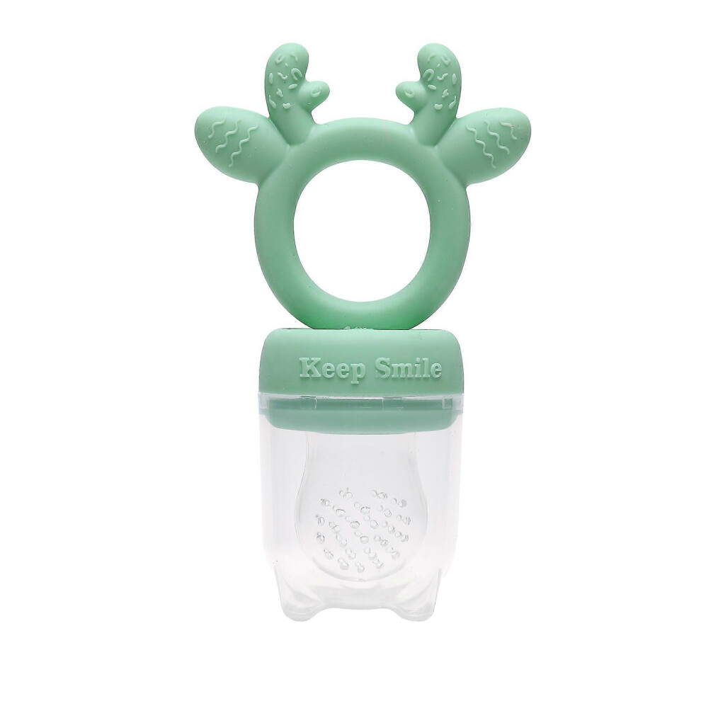 (As Show, One Size) Fresh Food Feeder Pacifier Food Grade Silicone Easy To Clean (Green) 4704245247850