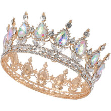 (As show, One size) Royal Queen Tiara, Bridal Wedding Tiara, Rhinestone Tiara and Lady Tiara, Birthday Cosplay Party Celebration Costume Tiara