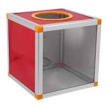 Raffle with Slot Raffle Ball Box Multifunctional Storage for Parties Events Fundraisers 20x20x20cm Red 1Pcs