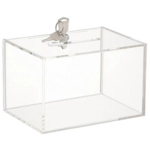 Donation Boxes Charity Donation Box Transparent for Storage 16X11.5X10CM 1Pcs
