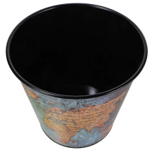 Practical Trash Can Vintage Style Iron Art Waste Paper Bucket Home Use 27x27x25cm Storage Pen Holder 1Pcs