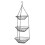 Wire Hanging Baskets Three Layer Fruit Basket Black Iron Home Decor Indoor Use 1Pcs 1