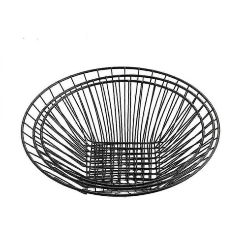 Wire Hanging Baskets Three Layer Fruit Basket Black Iron Home Decor Indoor Use 1Pcs 1