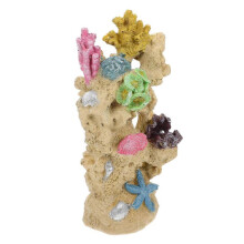 Wear-resistant Aquarium Ornament Coral Shape Fish Tank Setup 9x5x20cm Beige 1Pcs